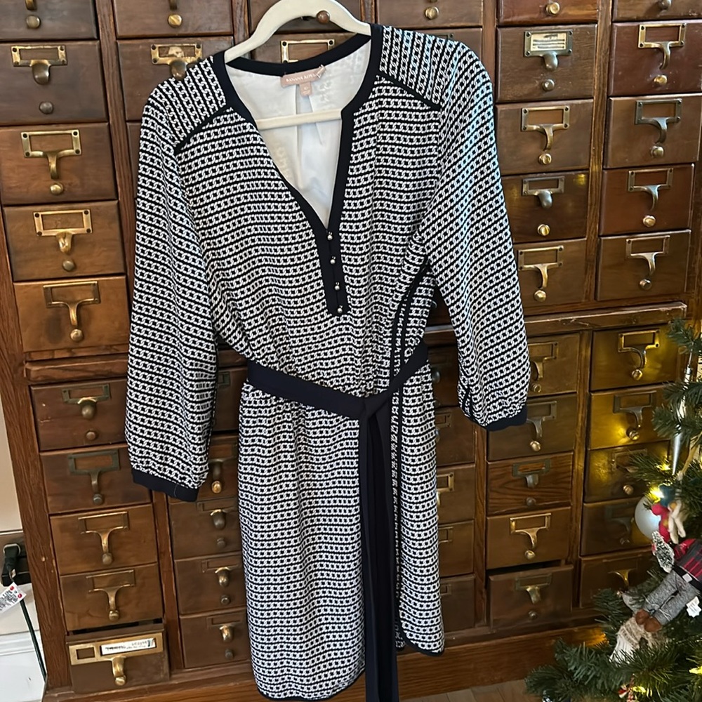 Banana Republic Navy & White Dress Size 10